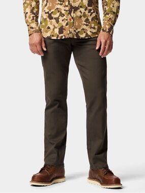 Duck Camp Guide Brush Pants Mens 34x32 Straight Brown Canvas Hunting Outdoors